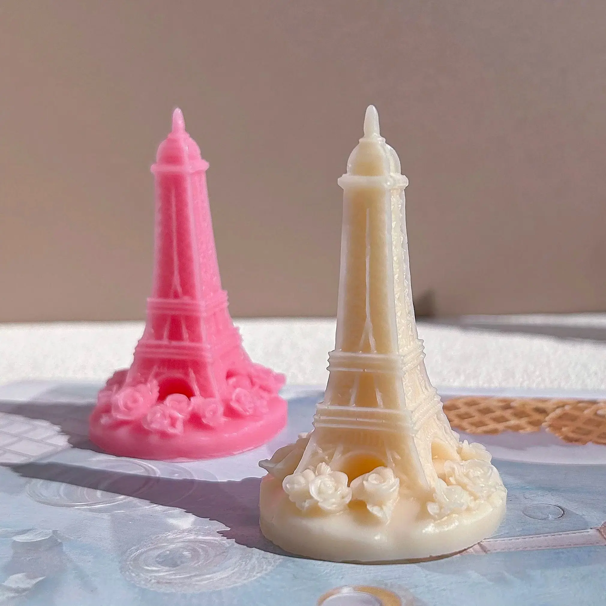 

2023 New Eiffel Tower Silicone Candle Mold Art Paris Tower Statue Gypsum Resin Silicone Mold Home Decoration Festival Gifts