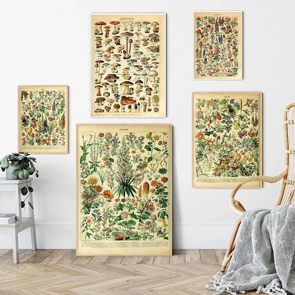 Retro Plants Flowers and Mushrooms Illustrated Antique Old Page Pictures Home Decor Canvas Painting Office Study Art Wall Poster
Retro Plants Flowers and Mushrooms Illustrated Antique Old Page Pictures Home Decor Canvas Painting Office Study Art Wall Poster