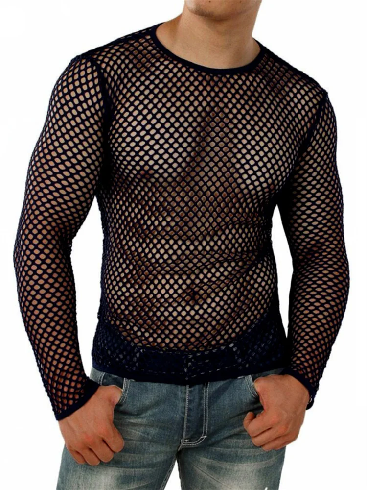 CHRONSTYLE Sexy Men Long Sleeve Mesh Sheer T-shirts Tops Outwear Gym Training Fishnet Hollow Out See Through Sporting Clothing
CHRONSTYLE Sexy Men Long Sleeve Mesh Sheer T-shirts Tops Outwear Gym Training Fishnet Hollow Out See Through Sporting Clothing