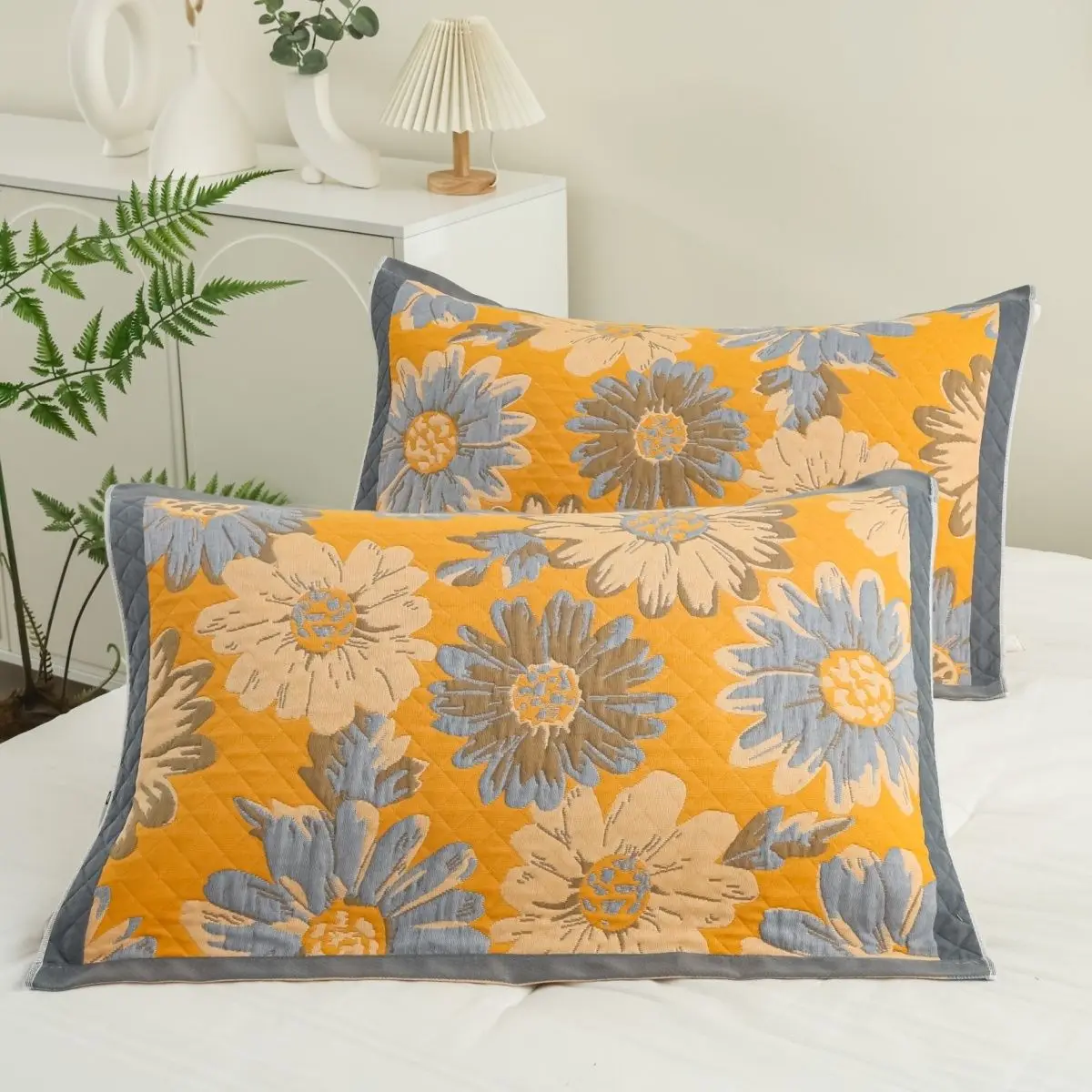 Pillow Case Cotton Gauze Single Strip Adult Thick Square Shape Home Textile Printing Flower Pleated Versatile Style
Pillow Case Cotton Gauze Single Strip Adult Thick Square Shape Home Textile Printing Flower Pleated Versatile Style