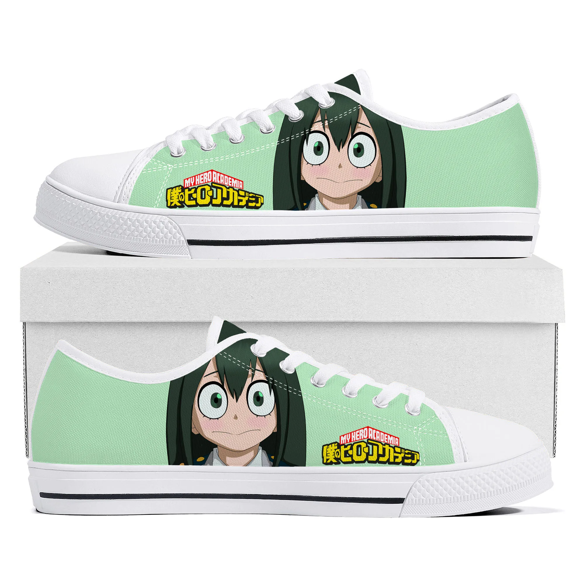 

Asui Tsuyu My Hero Academia Low Top Sneakers Mens Womens Teenager High Quality Canvas Sneaker Casual Couple Shoes Custom Shoe