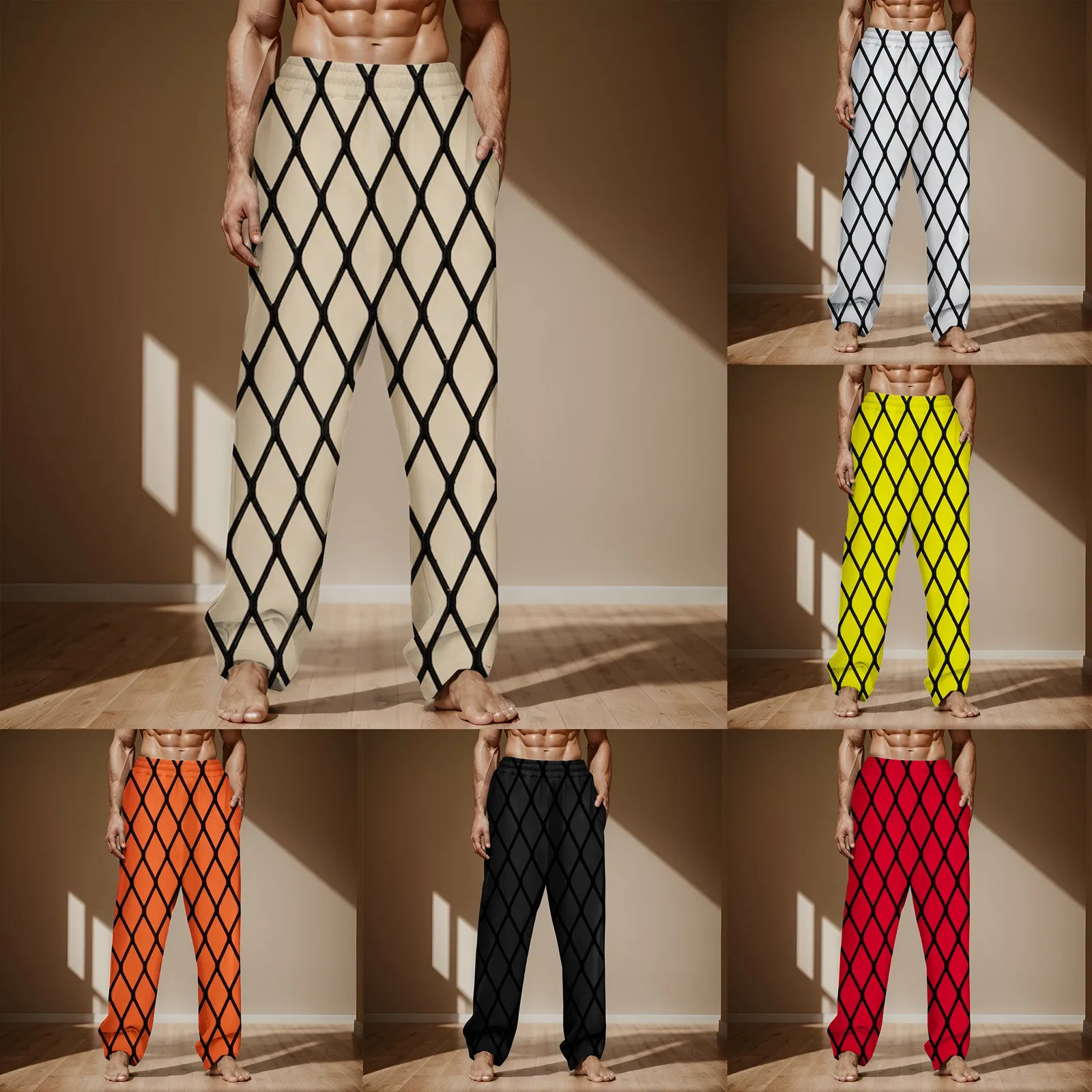 Men's Comfortable Printed Pattern Pajama Long Pants 2024 High Waist Breathable Checkered Stripes Casual Style Costume For Men
Men's Comfortable Printed Pattern Pajama Long Pants 2024 High Waist Breathable Checkered Stripes Casual Style Costume For Men