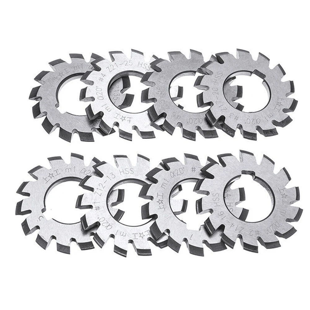 Brand New Bevel Gear PA20 Involute Gear Cutter Milling Cutter Part Portable Practical Useful 8pcs/set About 22mm
Brand New Bevel Gear PA20 Involute Gear Cutter Milling Cutter Part Portable Practical Useful 8pcs/set About 22mm