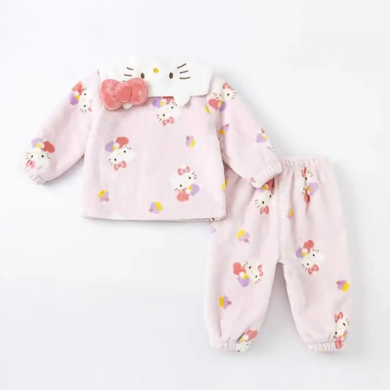 Anime Hellokittys Flannel Children's Pajamas Set Cartoon Kt Cat Winter Thickened Childrens Pajamas Trousers Girls Home Wear
Anime Hellokittys Flannel Children's Pajamas Set Cartoon Kt Cat Winter Thickened Childrens Pajamas Trousers Girls Home Wear