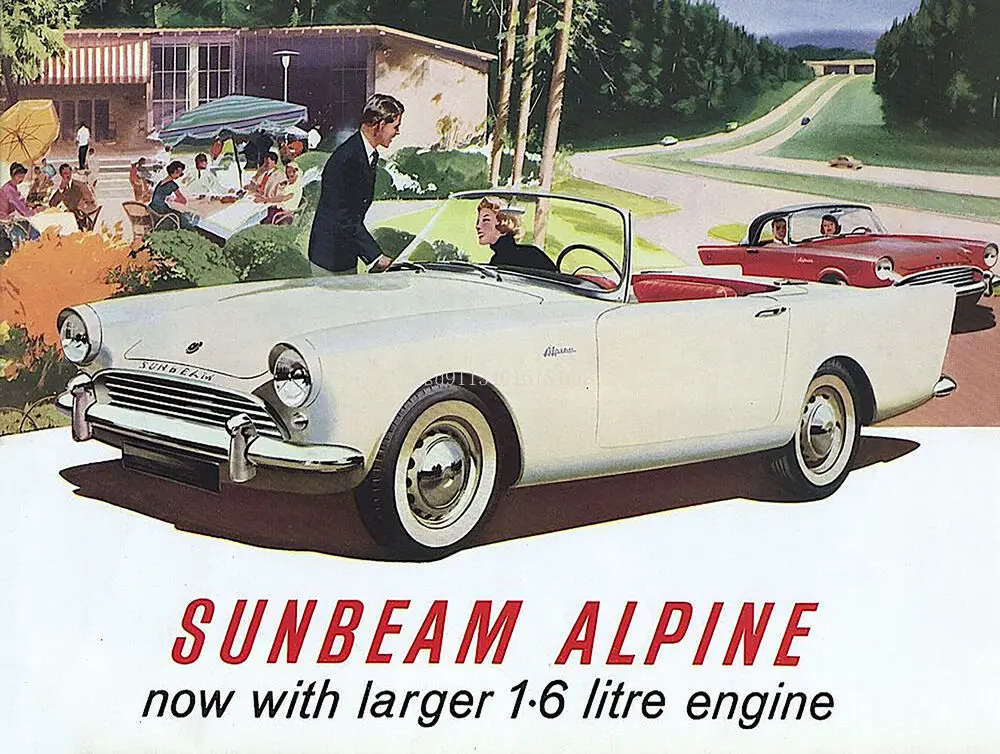 

Vintage Sunbeam Alpine Auto Ad Reproduction Metal Sign