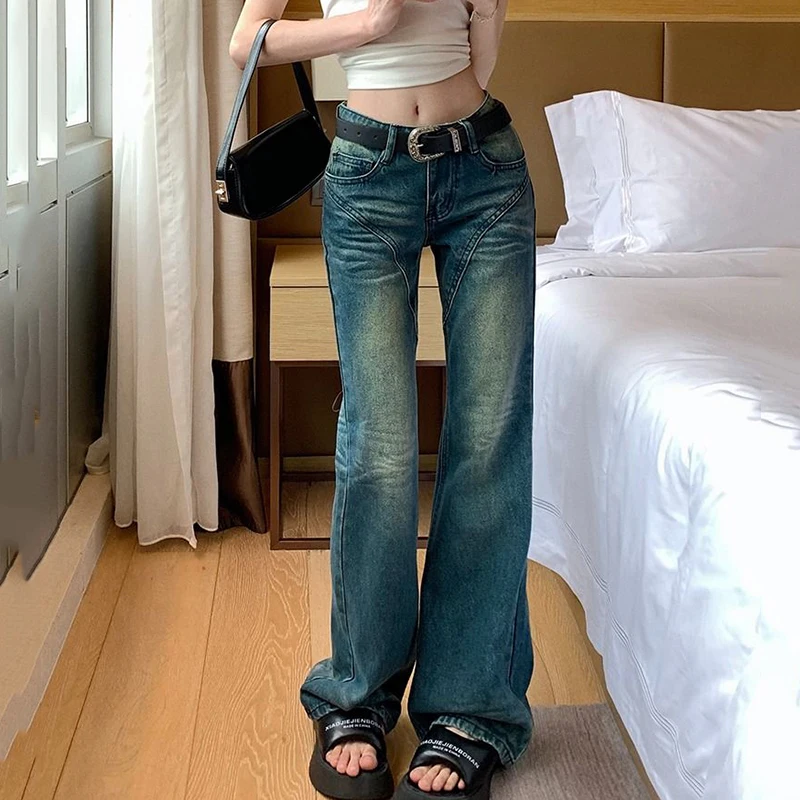 Rimocy Retro Blue Low Waist Flared Jeans Women Casual Vintage Skinny Jeans Pants Woman Autumn Bell Bottom Denim Trousers Ladies
Rimocy Retro Blue Low Waist Flared Jeans Women Casual Vintage Skinny Jeans Pants Woman Autumn Bell Bottom Denim Trousers Ladies