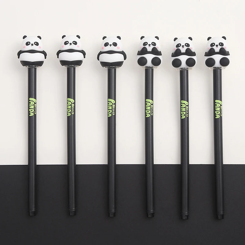 

0.5mm Black Ink Gel Pens Kawaii Panda Neutral Pen Smooth Writing Ballpoint Pens Student Korean Stationery School Office Supplies