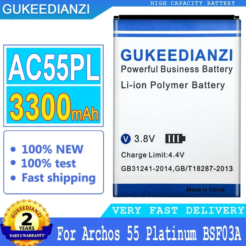 Replacement 3300mAh Mobile Phone Battery For Archos 55 Platinum BSF03A Smartphon Batteries
Replacement 3300mAh Mobile Phone Battery For Archos 55 Platinum BSF03A Smartphon Batteries