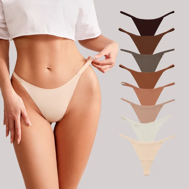 Ice Injongs G-String pour femmes, culottes sans couture, lingerie féminine, sous-vêtements sexy pour femmes, t-back 2