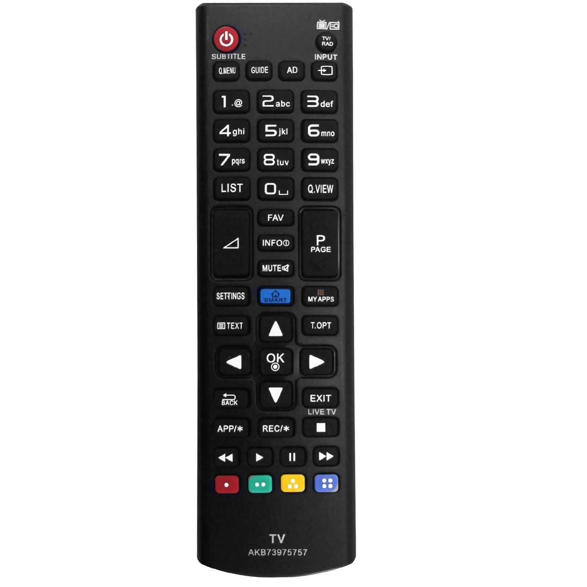 AKB73975757 Remote Replace for LG TV LB57 LB58 LB61 Series 50LB580V-ZB 42LB580V-ZM 39LB580V-ZA 47LB570V-ZF 50LB610V-ZU
AKB73975757 Remote Replace for LG TV LB57 LB58 LB61 Series 50LB580V-ZB 42LB580V-ZM 39LB580V-ZA 47LB570V-ZF 50LB610V-ZU