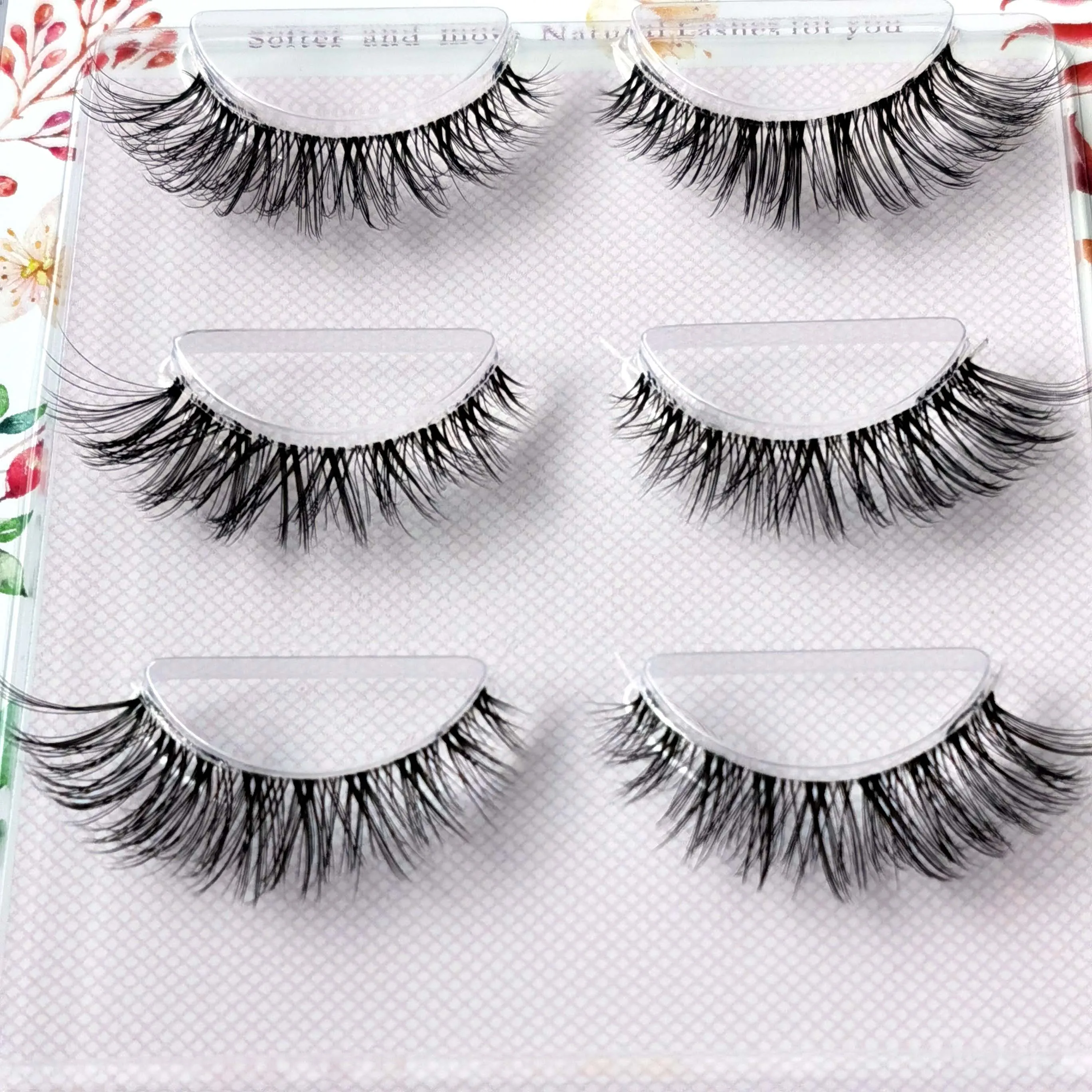 Hot wholesale Mink Eyelashes 2/3pairs lashes invisible band faux mink lashes reusable false eyelashes extension Makeup in Bulk
Hot wholesale Mink Eyelashes 2/3pairs lashes invisible band faux mink lashes reusable false eyelashes extension Makeup in Bulk