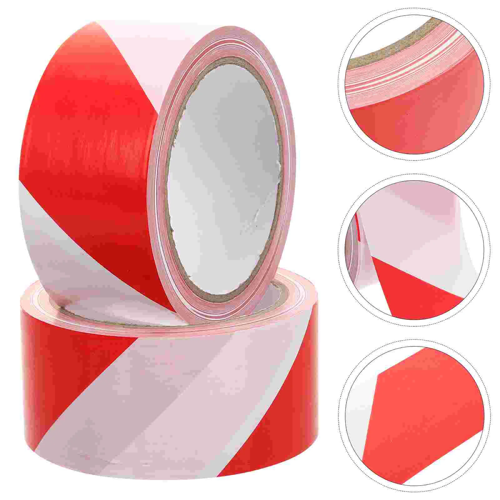 

2 Rolls Red and White Cordon Tape Hazard Marking Not Enter Safety Caution The Non Stick Danger Sticky Magnetic