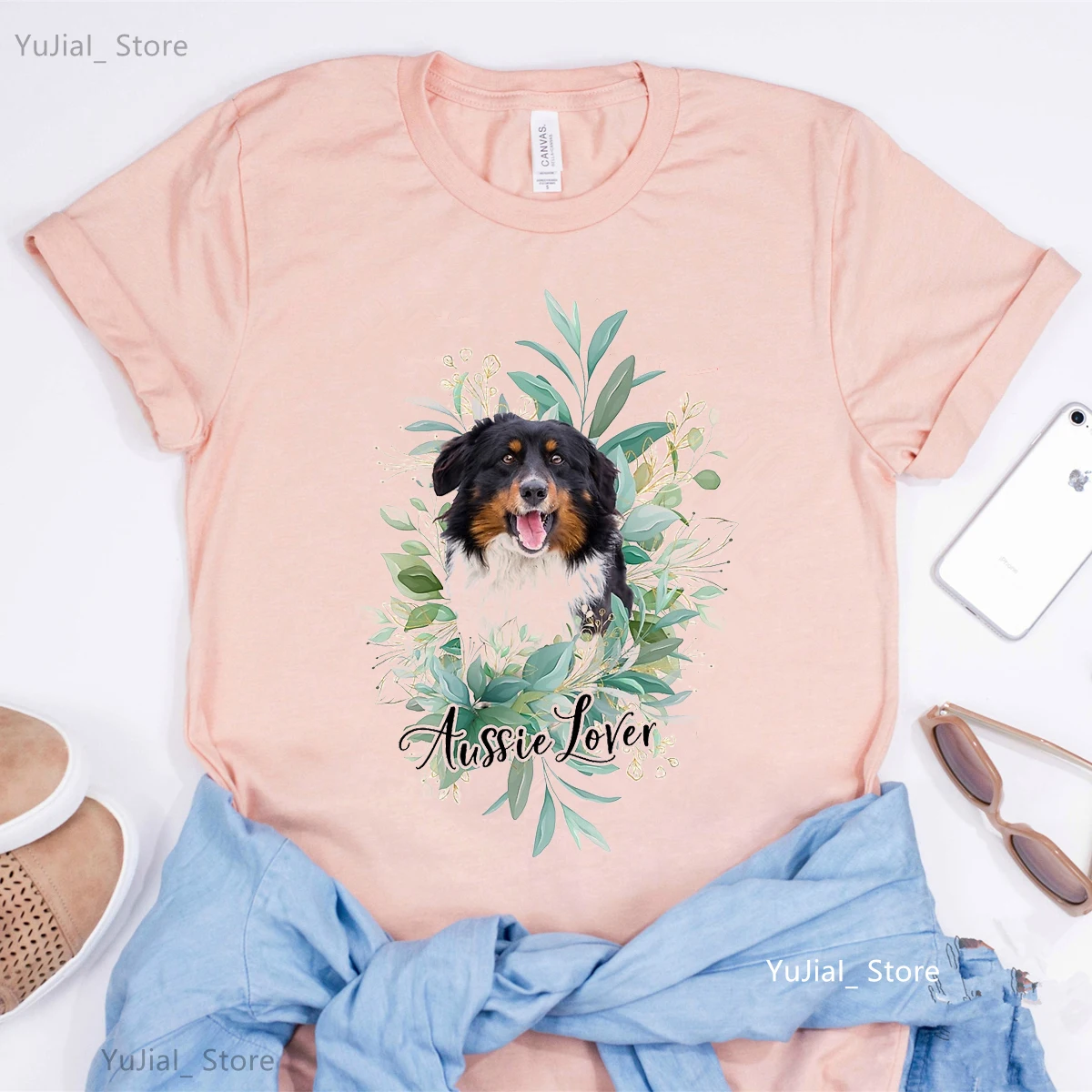 

Chihuahua/ Bulldog/Aussie/Yorkshire Terrier Lover Tshirt Women Harajuku Kawaii Clothes Flower Rose T Shirt Femme Dog Pet T-Shirt