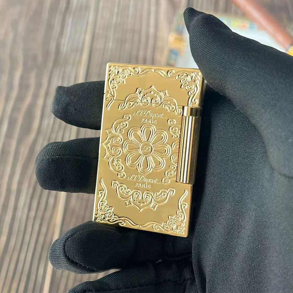 Классическая роскошная винтажная газовая зажигалка Dupont Line 2, ветрозащитная Зажигалка для сигар, яркий звук пин, латунный корпус, подарок для мужчин
Классическая роскошная винтажная газовая зажигалка Dupont Line 2, ветрозащитная Зажигалка для сигар, яркий звук пин, латунный корпус, подарок для мужчин