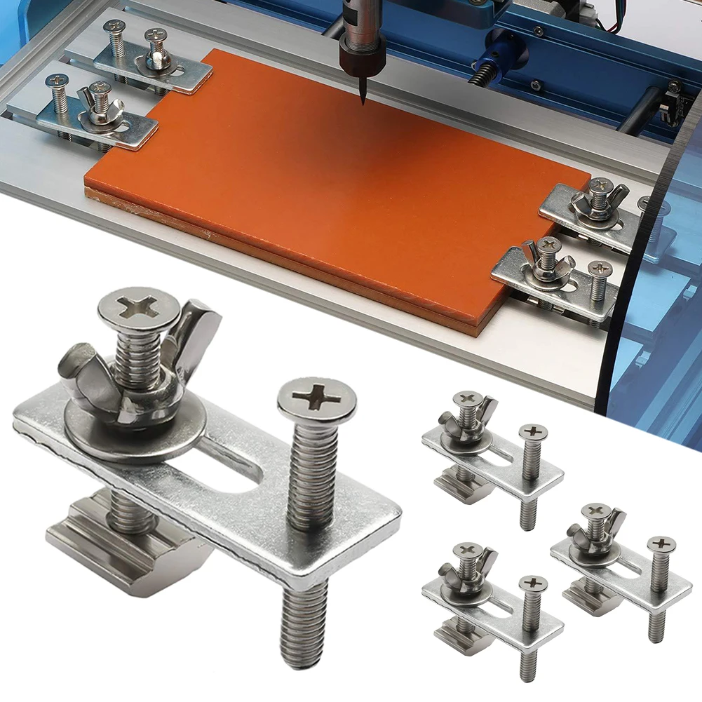 4 Sets T-Track Clamp Hold Down Clamps For 3018 Series Desktop CNC Router Machines Table Saws Drill Presses Power Tool Accessory
4 Sets T-Track Clamp Hold Down Clamps For 3018 Series Desktop CNC Router Machines Table Saws Drill Presses Power Tool Accessory