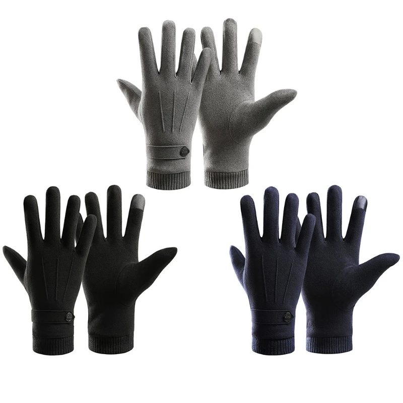 Men Winter Warm for Touch Screen Faux Suede Gloves Thicken Plush Lining Elastic Knit Cuff Driving Cycling Texting Mitten
Men Winter Warm for Touch Screen Faux Suede Gloves Thicken Plush Lining Elastic Knit Cuff Driving Cycling Texting Mitten