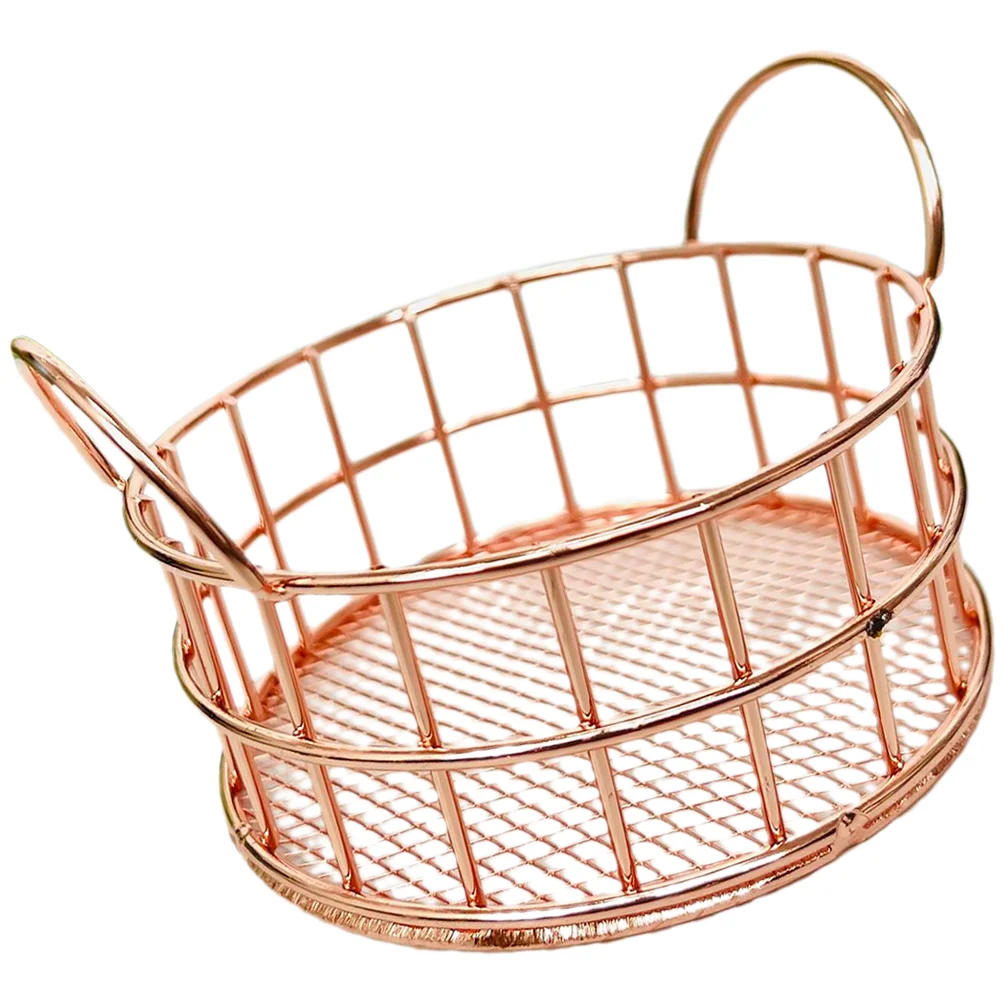 

Lip Balm Containers Wrought Iron Desktop Storage Metal Grid Basket Household Organizer Organizing