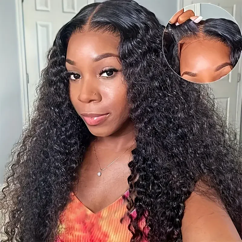 Kinky Curly Glueless Wigs13x6 13x4 Transparent Lace Front Wigs Human Hair 150 Density Curly Wigs Pre Plucked with Baby Hair
Kinky Curly Glueless Wigs13x6 13x4 Transparent Lace Front Wigs Human Hair 150 Density Curly Wigs Pre Plucked with Baby Hair