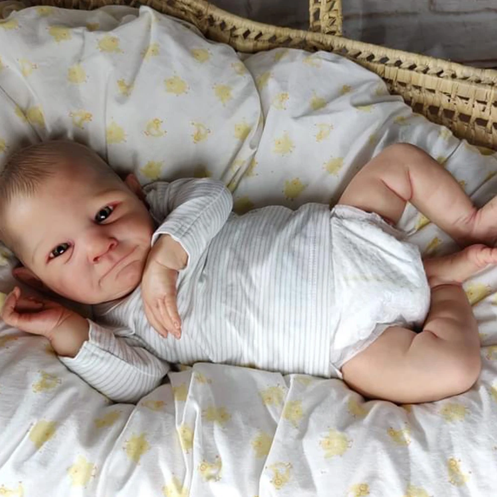 19inch Reborn Baby Doll Soft Body Boy Bebe Reborn handmade 3D Skin with Visbile Veins Collectible Art Doll Christmas Gift 
19inch Reborn Baby Doll Soft Body Boy Bebe Reborn handmade 3D Skin with Visbile Veins Collectible Art Doll Christmas Gift