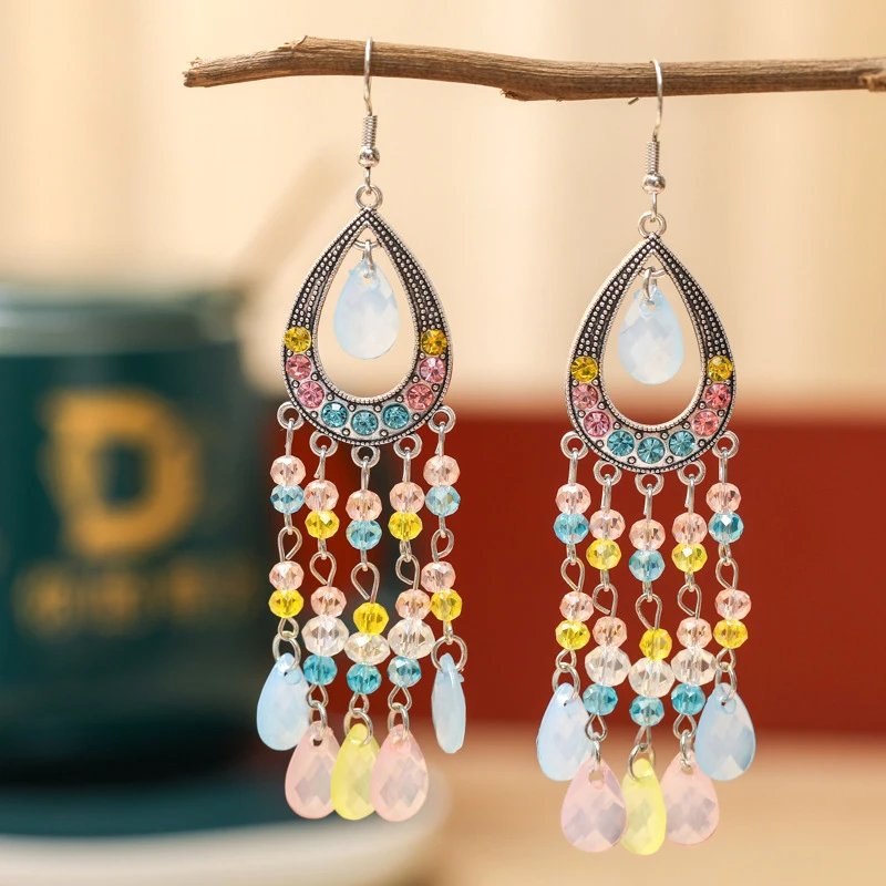 Vintage Temperament Purple Crystal Water Drop Earrings for Women Ethnic Long Handmade Dangle Earring Female Jewelry 4 Mallzona S6b361ee59510452d8e7c9d2746864b50y Vintage Temperament Purple Crystal Water Drop Earrings for Women Ethnic Long Handmade Dangle Earring Female Jewelry Mallzona