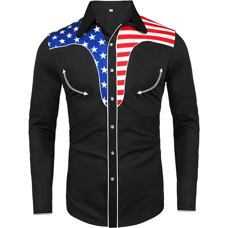 Men's tops new suit lapel shirt western pentagram trend fashion casual party high quality material 2023 spring and summer
Men's tops new suit lapel shirt western pentagram trend fashion casual party high quality material 2023 spring and summer