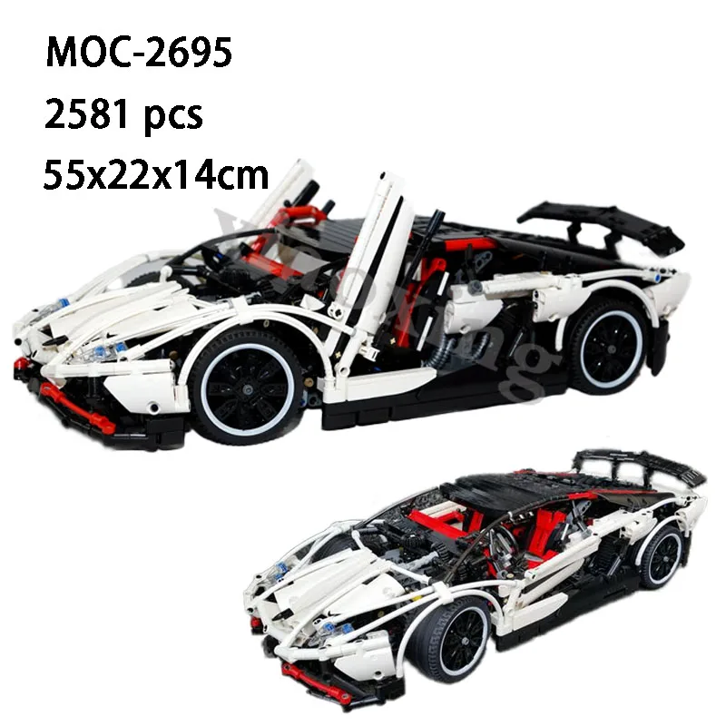 New MOC-2695 Super Sports Car Racing 2581 pcs Static LP 720-4 Adult DIY Custom Building Block Toys Children's Educational Gifts
New MOC-2695 Super Sports Car Racing 2581 pcs Static LP 720-4 Adult DIY Custom Building Block Toys Children's Educational Gifts