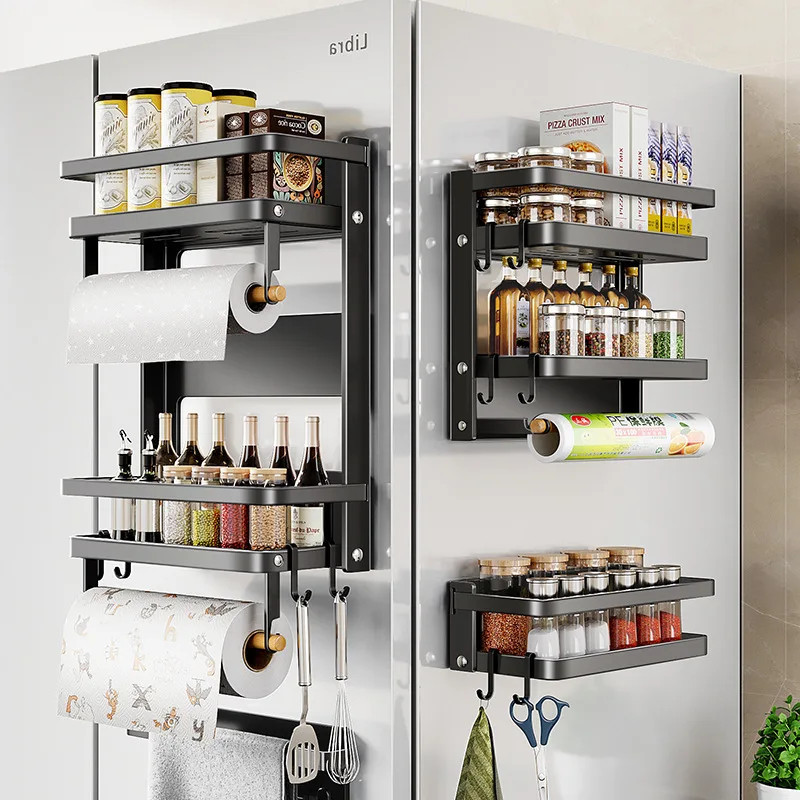 Magnetic Suction Refrigerator Side Storage Rack Kitchen Seasoning Preservation Film Multifunctional Household
Magnetic Suction Refrigerator Side Storage Rack Kitchen Seasoning Preservation Film Multifunctional Household