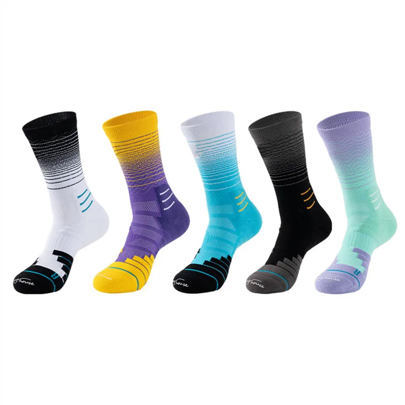 HOT SELL Gradient Color Professional Basketball Socks Sport Men Outdoor Cycling Climbing Running Breathable Adult Non-Slip Socks
HOT SELL Gradient Color Professional Basketball Socks Sport Men Outdoor Cycling Climbing Running Breathable Adult Non-Slip Socks