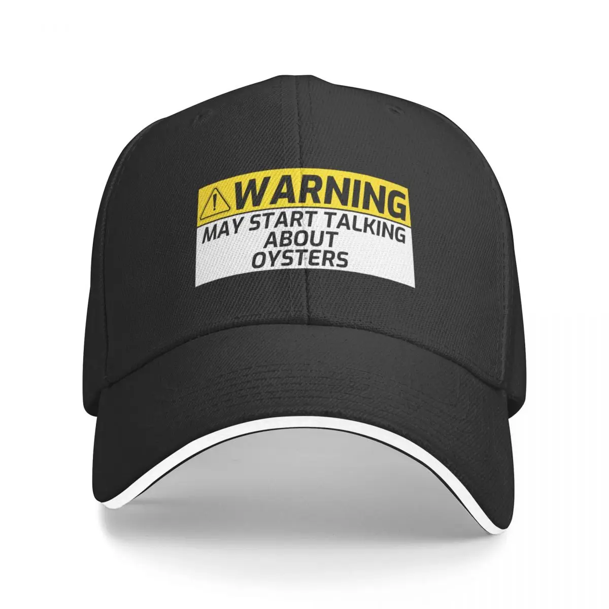 

New Warning May Spontaneously Start Talking About Oysters Baseball Cap Trucker Hat black Hat Men Women's