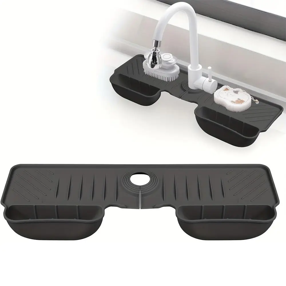 Splash Proof Faucet Splash Guard Mat Self Draining Silicone Faucet Water Catcher Mat with Dish Sponge Holder Soft
Splash Proof Faucet Splash Guard Mat Self Draining Silicone Faucet Water Catcher Mat with Dish Sponge Holder Soft