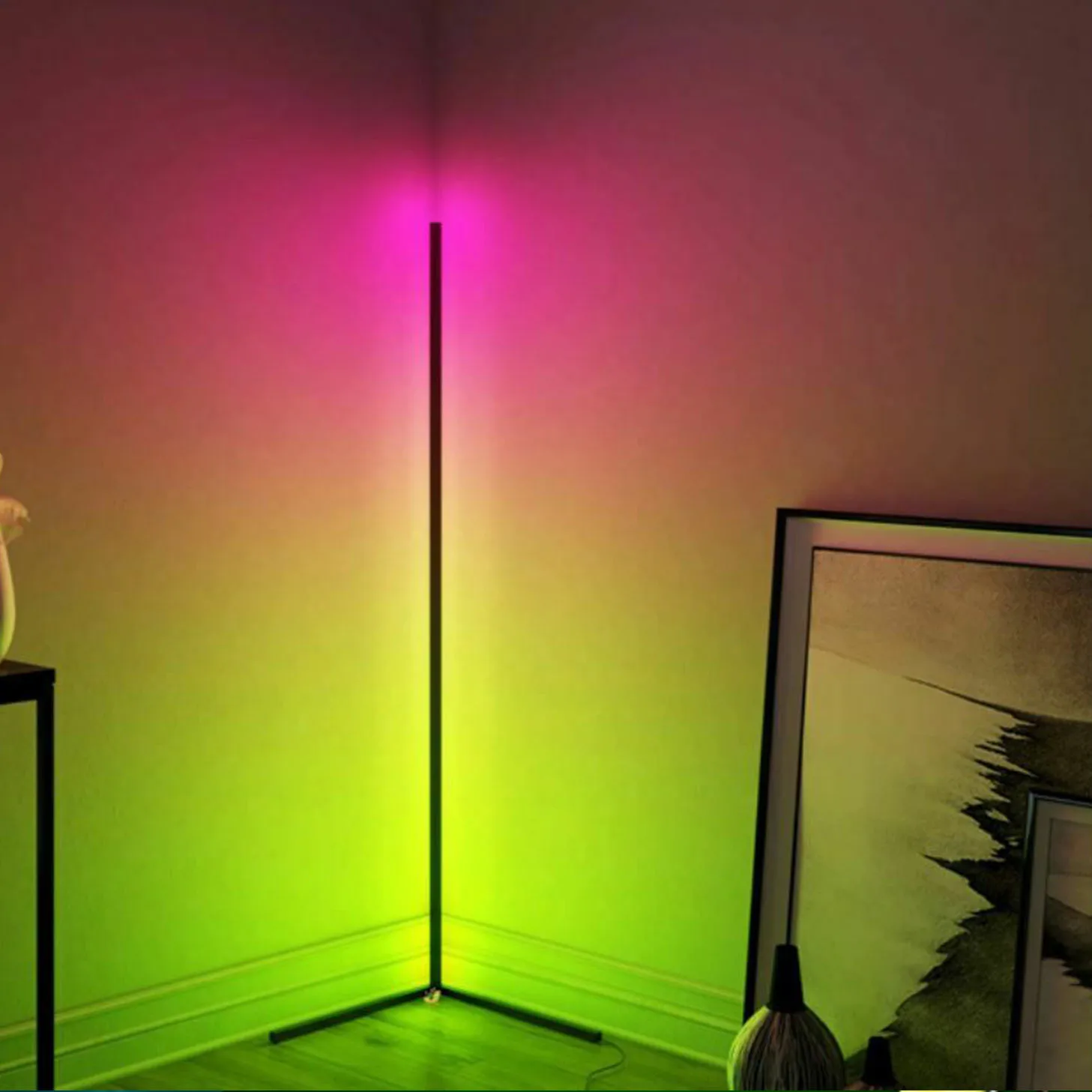 Modern Corner Floor Lamp Nordic Lamps Living Room Indoor RGB Atmosphere Light Standing for Bedroom Decoration | Освещение
