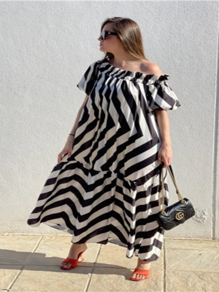 Summer Dress Women 2023 New In Dresses Print Striped Short Sleeve Dress Oversized Loose Long Dresses Fashion Resort Womenswear
Summer Dress Women 2023 New In Dresses Print Striped Short Sleeve Dress Oversized Loose Long Dresses Fashion Resort Womenswear