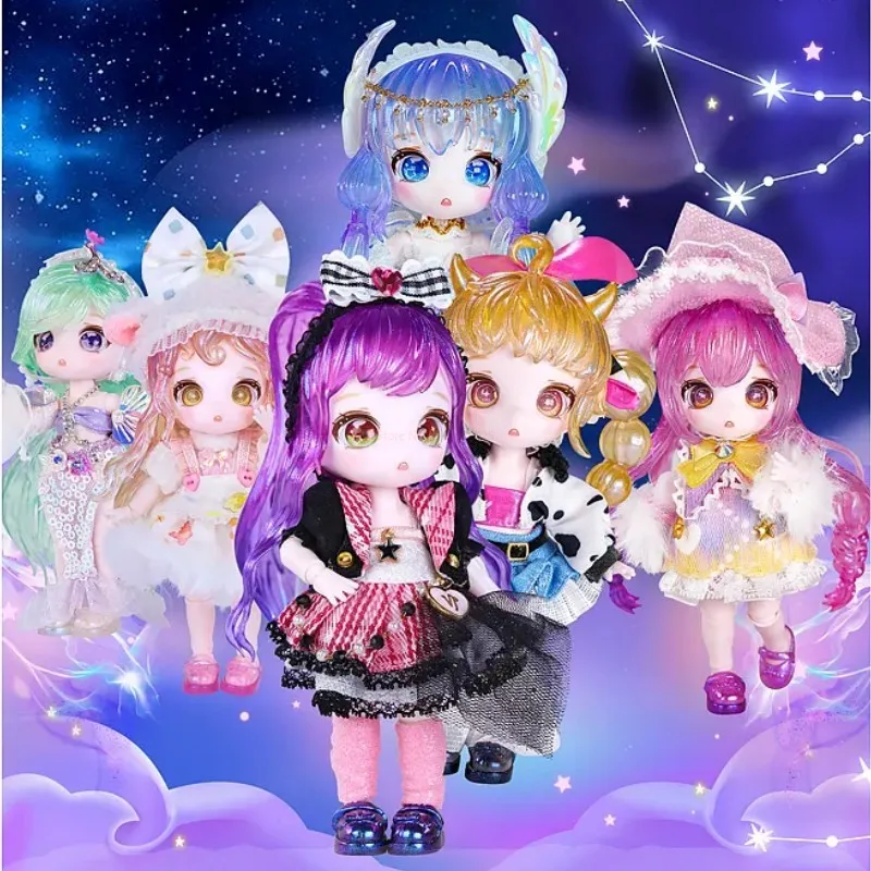 

Twelve Constellations Bjd Doll Maytree Blind Box Movable Joint Action Figures Mysterious Surprise Guess Bag Child Toys Gift Girl