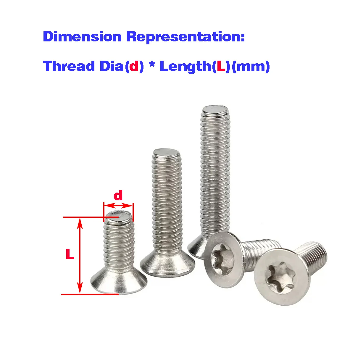 304 Stainless Steel Screw Countersunk Head/Flat Head Torx Screw/Anti-Theft Bolt Anti-Removal Screw M3M4M5M6
304 Stainless Steel Screw Countersunk Head/Flat Head Torx Screw/Anti-Theft Bolt Anti-Removal Screw M3M4M5M6