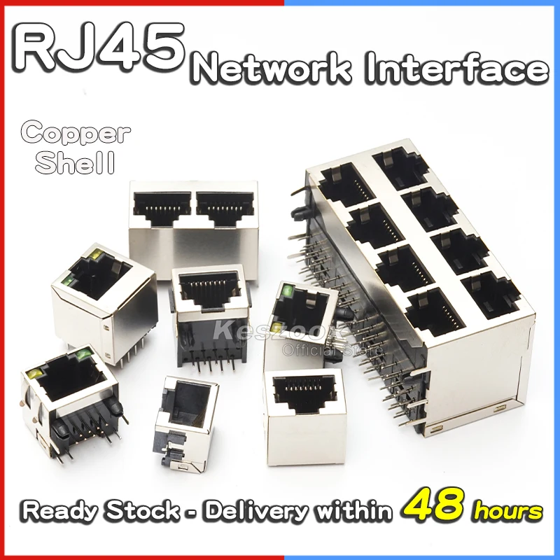 Kidisoii RJ45 Copper Shell Network Interface 8P8C Crystal Head Socket Connector With Shielding Lights Shrapnel No Lamp Ethernet
Kidisoii RJ45 Copper Shell Network Interface 8P8C Crystal Head Socket Connector With Shielding Lights Shrapnel No Lamp Ethernet