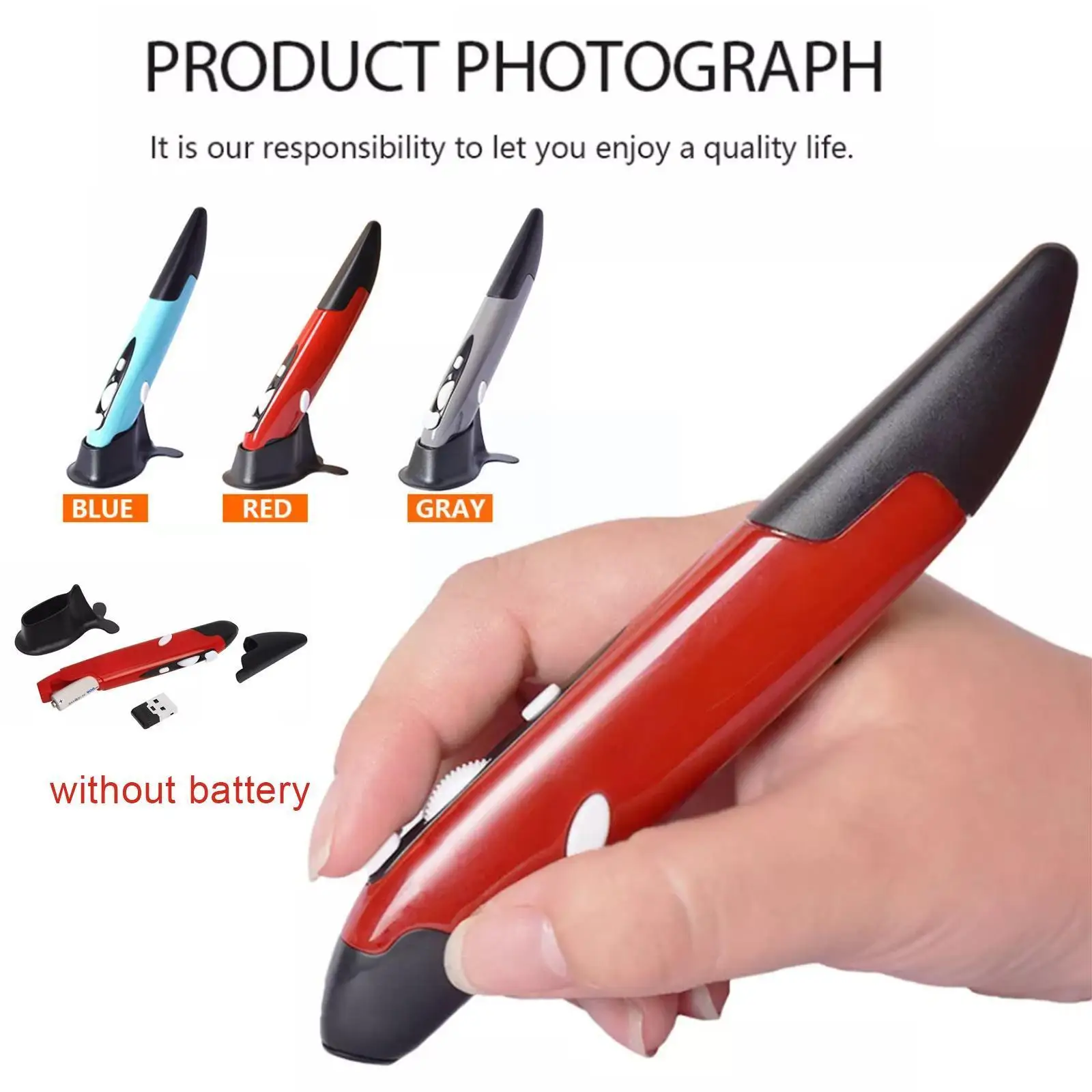 Pocket Mouse Pen USB 2.4Ghz Wireless Optical Digital Pen For PC Laptop Handwriting Drawing Vertical Pen-Shaped Stylus Mice E4O2
Pocket Mouse Pen USB 2.4Ghz Wireless Optical Digital Pen For PC Laptop Handwriting Drawing Vertical Pen-Shaped Stylus Mice E4O2