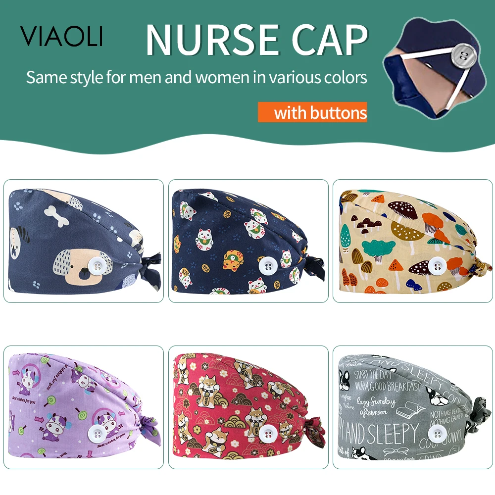 Cartoon Surgicals Cap Adjustable Anime Print Scrubs Caps Beauty Salon Dustproof Working Accessories Pet Shop Scrub Hat Women Men
Cartoon Surgicals Cap Adjustable Anime Print Scrubs Caps Beauty Salon Dustproof Working Accessories Pet Shop Scrub Hat Women Men