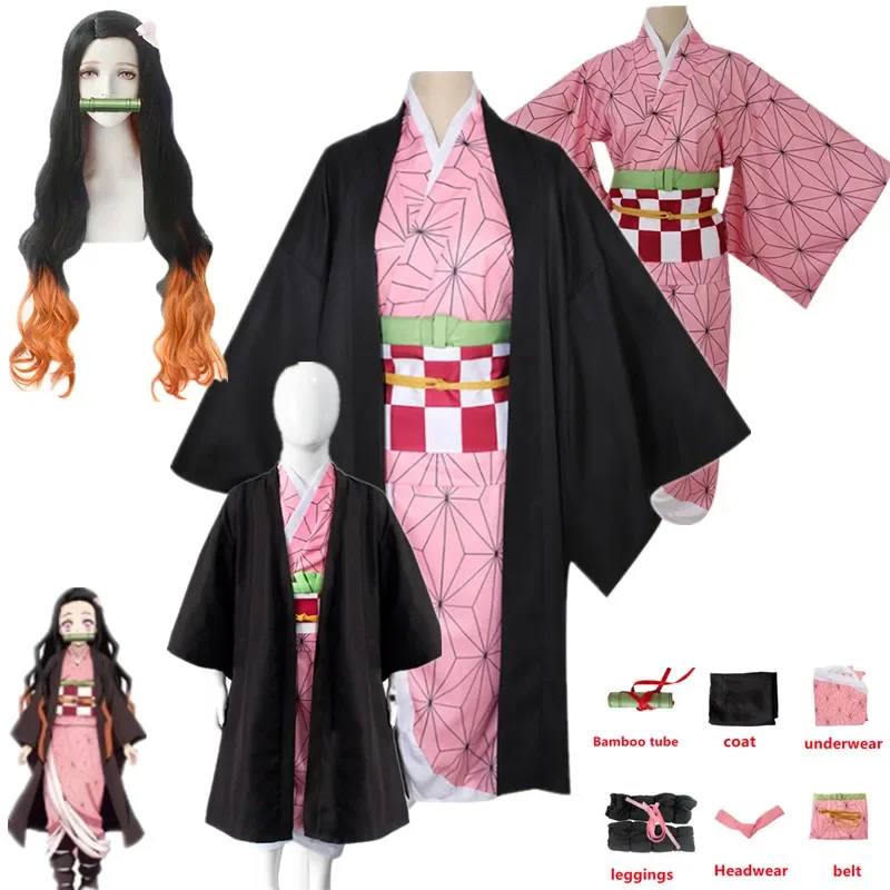 Anime Demon Slayer Kimetsu no Yaiba Cosplay Costume Hot Nezuko Kamado Kimono Uniform Halloween Clothes
Anime Demon Slayer Kimetsu no Yaiba Cosplay Costume Hot Nezuko Kamado Kimono Uniform Halloween Clothes