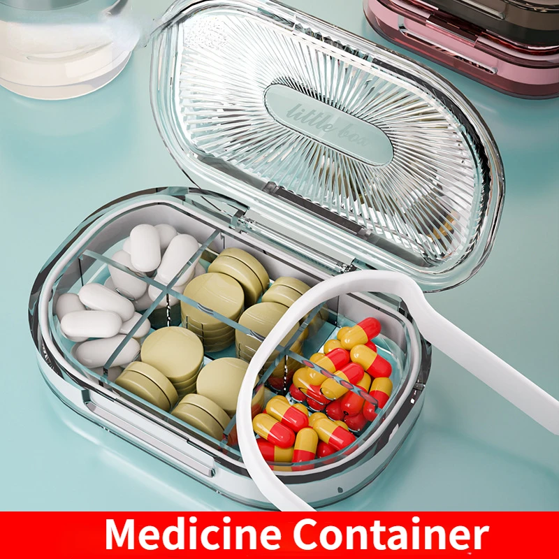 

4/6 Grid Pill Case Water Proof Dispenser Medicine Container Organizer Drug Dispenser Medicine Holder Tablet Storage Box Portable