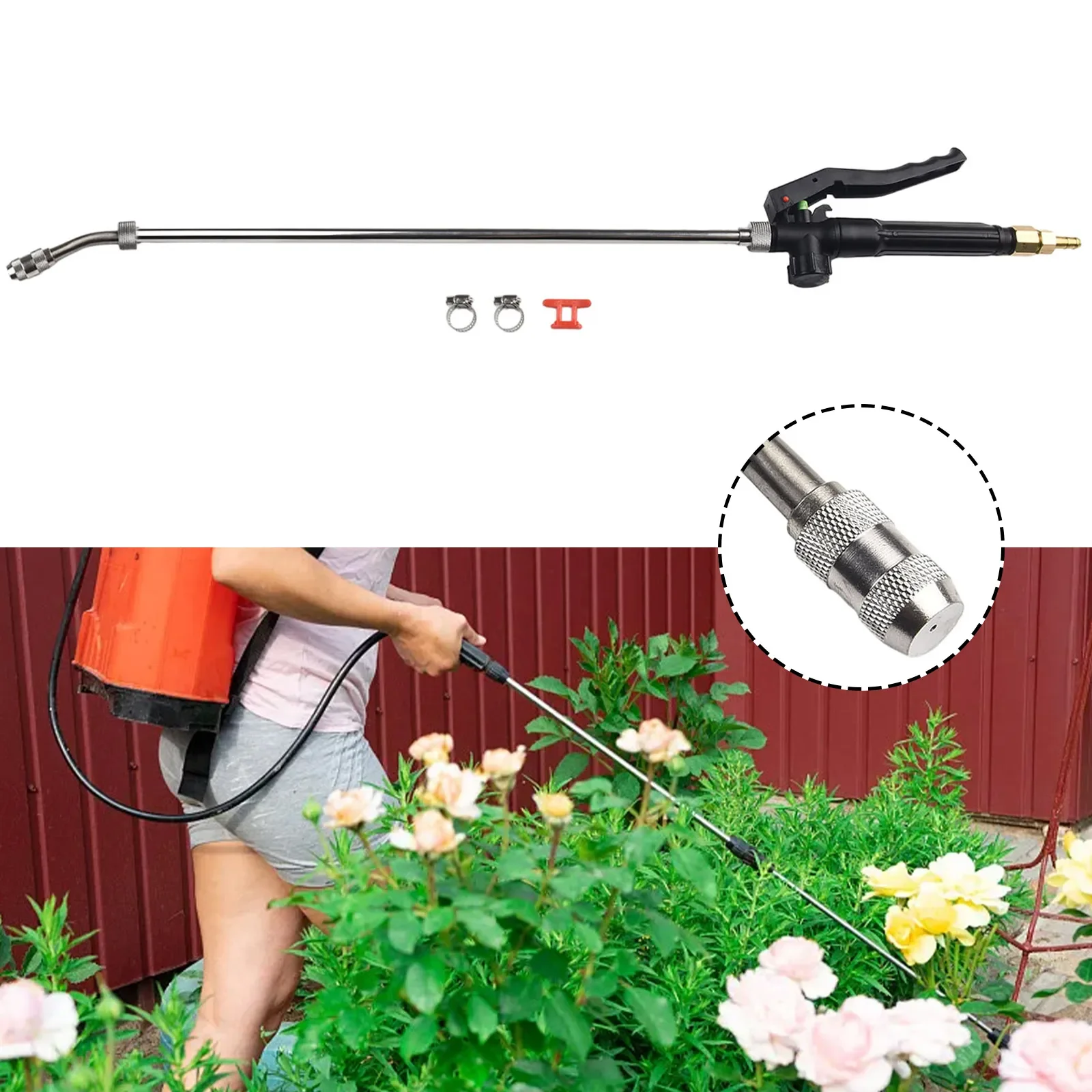 Tool Sprayer Wand Adjustable Nozzle Brass Barb Car Wash Metal Sprayer Wand Stainless Steel 1pcs 29in Brand New
Tool Sprayer Wand Adjustable Nozzle Brass Barb Car Wash Metal Sprayer Wand Stainless Steel 1pcs 29in Brand New