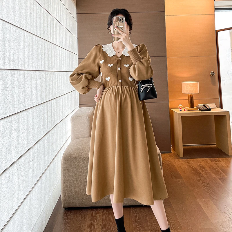 Maternity Korean Patchwork Knit Dress 2023 New Clothes For Pregnant Women Fashion Embroidery Pregnancy Sweater Dresses M-XXL
Maternity Korean Patchwork Knit Dress 2023 New Clothes For Pregnant Women Fashion Embroidery Pregnancy Sweater Dresses M-XXL