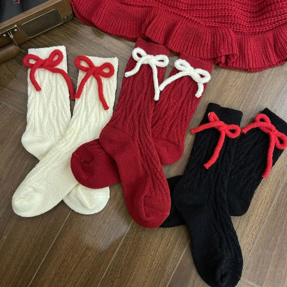 Y2K New Year Red Bow Socks Bowknot Female Hosiery Middle Tube Socks Solid Color Middle Tube Socks Winter Calf Socks
Y2K New Year Red Bow Socks Bowknot Female Hosiery Middle Tube Socks Solid Color Middle Tube Socks Winter Calf Socks