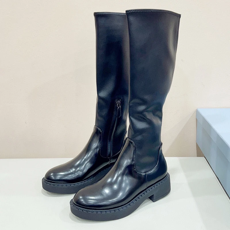 Spring Senior Women Boots 2024 New Appear Thin Height Increasing Long Boots Splicing Upper Design Platform Female Shoes
Spring Senior Women Boots 2024 New Appear Thin Height Increasing Long Boots Splicing Upper Design Platform Female Shoes