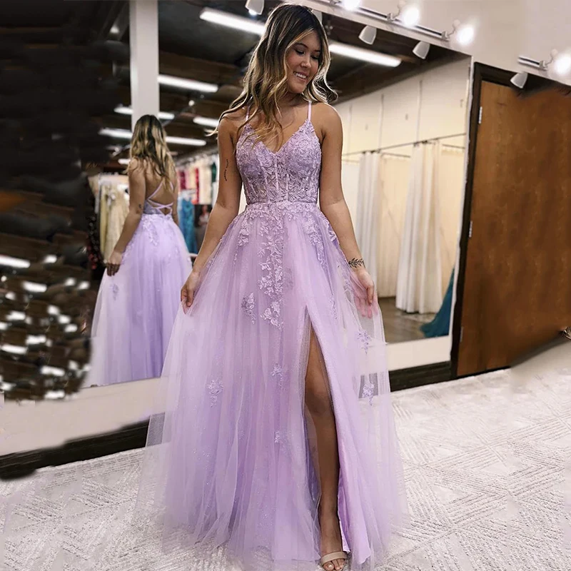 VENUS Deep V-Neck Evening Dress For Women Lace Appliques Formal Dress A-Line Prom Gown Spaghetti Strap Backless Party Dress
VENUS Deep V-Neck Evening Dress For Women Lace Appliques Formal Dress A-Line Prom Gown Spaghetti Strap Backless Party Dress