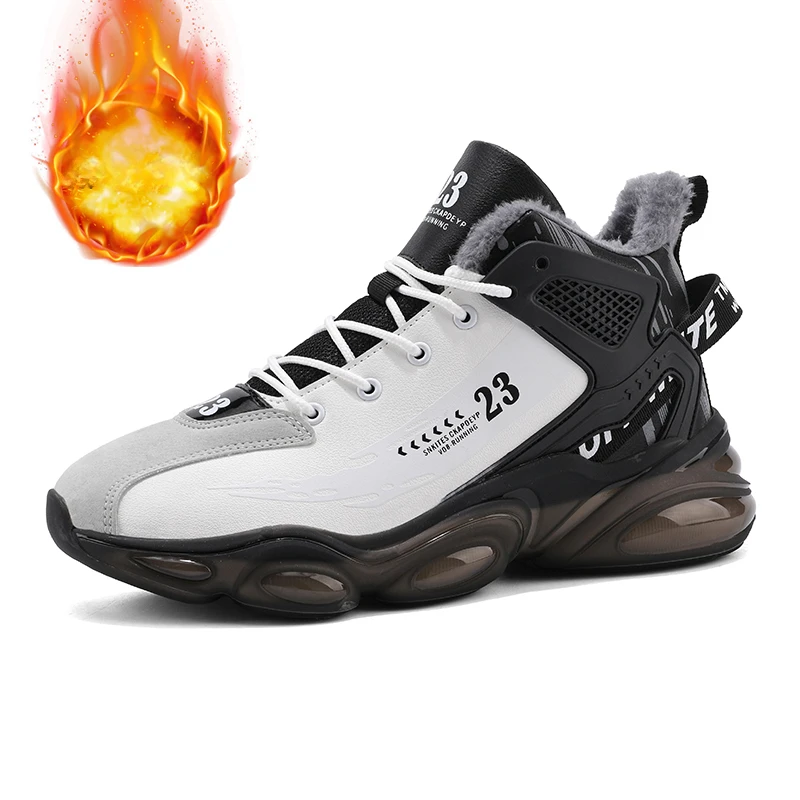 Men Boots High Top Men's Basketball Sports Shoes Waterproof Leather Men Snow Ankle Boots Winter Plush Warm Sneakers for Male
Men Boots High Top Men's Basketball Sports Shoes Waterproof Leather Men Snow Ankle Boots Winter Plush Warm Sneakers for Male