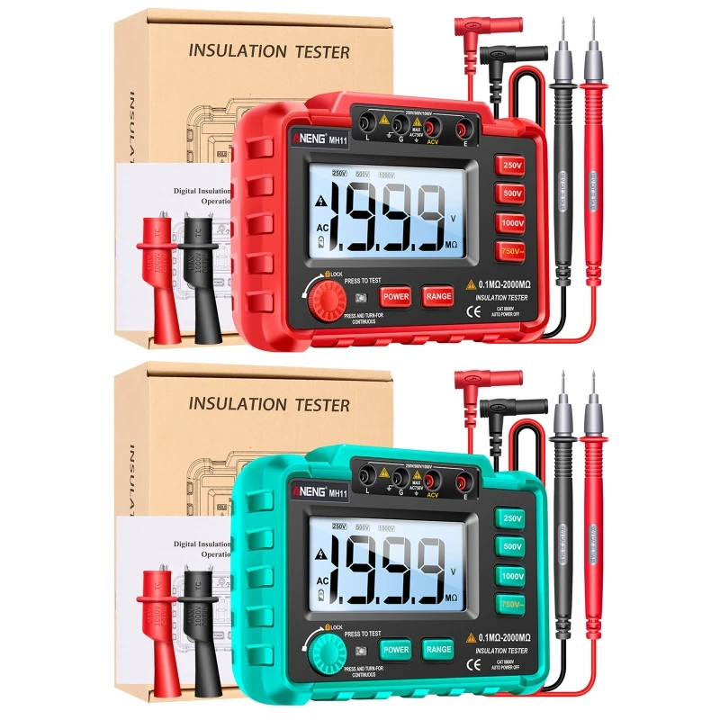 co530 Insulation Resistance Meter with Data Hold Auto Power Off Function 0.1-2000 MΩ
co530 Insulation Resistance Meter with Data Hold Auto Power Off Function 0.1-2000 MΩ