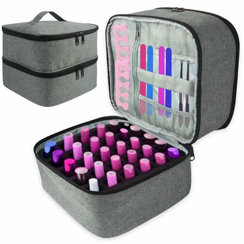 30 Grids EssentialOil Carry Bag Double-layer Nail Polish Storage Bag Manicure Sets Bag with Handle for Travel Organizer Handbag
30 Grids EssentialOil Carry Bag Double-layer Nail Polish Storage Bag Manicure Sets Bag with Handle for Travel Organizer Handbag