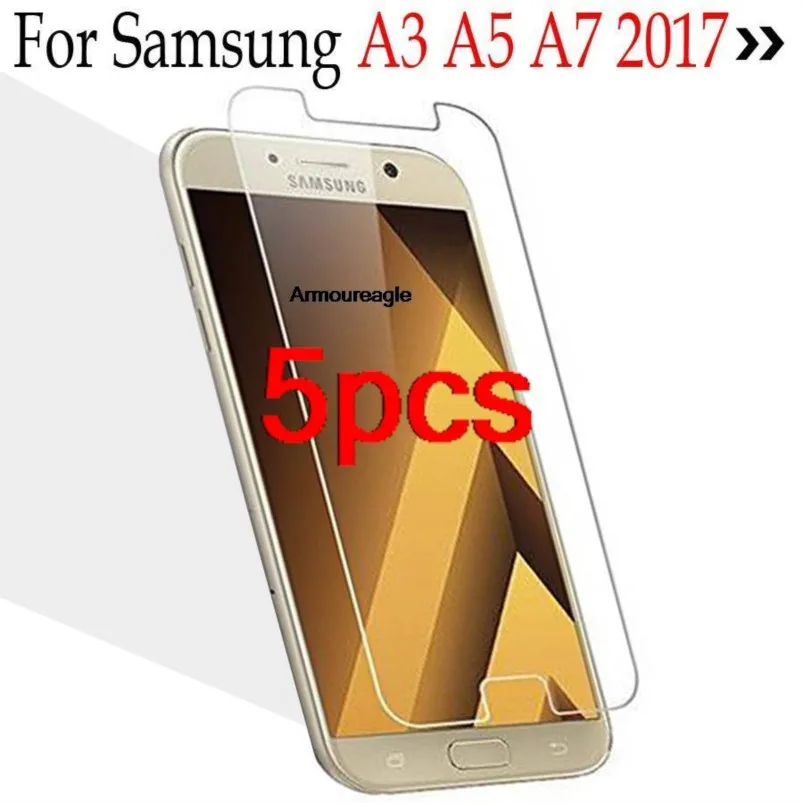 

5 шт. для samsung galaxy a3 2017 закаленное стекло для galaxy a5 a7 2017 защитное стекло на a 3 5 7 a720 a520 a320 чехол