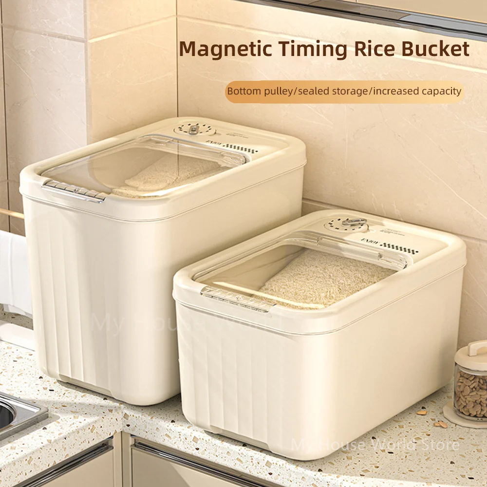 

5/10KG Rice Storage Box Rice Dispenser Insect Proof Moisture Proof Grain Sealed Cereal Grain Food Container Kitchen Accessories