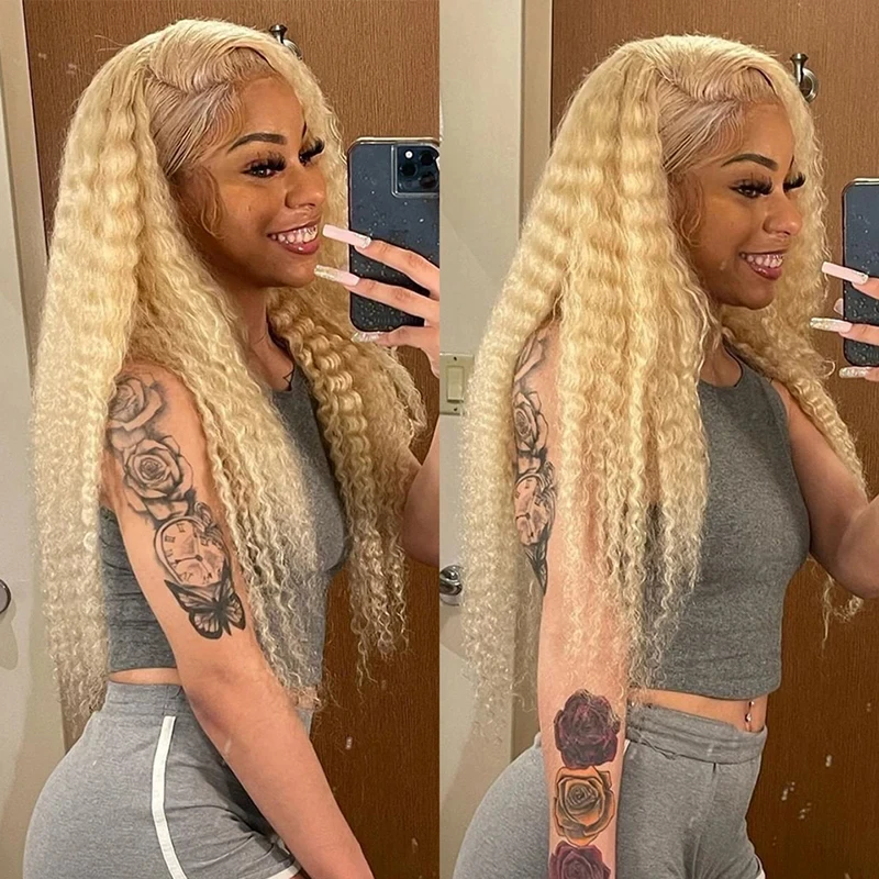 30 38 Inches 613 Curly Human Hair 13x4 Lace Front Frontal Wig Deep Wave Transparent HD Lace Frontal Wigs for Women Pre Plucked
30 38 Inches 613 Curly Human Hair 13x4 Lace Front Frontal Wig Deep Wave Transparent HD Lace Frontal Wigs for Women Pre Plucked